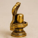 Premium Brass Shiva Lingam with Naga 3.5x2.5 Inch | Antique Shivling Idol for Prosperity & Protection