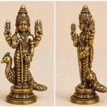 Premium Brass Lord Murugan Statue 4 Inch | Antique Finish Kartikeya Idol with Peacock for Pooja Room & Home Decor