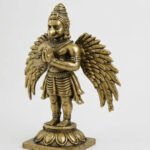 Pure Premium Brass Garuda Statue 3.5 Inch | Antique Finish Lord Garuda Idol with Wings for Pooja Room & Home Decor