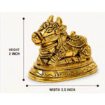 Pure Premium Brass Nandi Statue | Antique Finish Lord Shiva Nandi Idol for Pooja Room, Home Temple