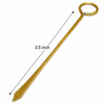 Brass Wick Stimulator (3.5 Inch) Thiri Thoondi | Traditional Diya & Oil Lamp for Pooja