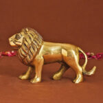 Premium Brass Lion Statue – Vastu & Home Décor Figurine 3 Inch For Pooja